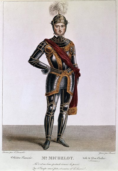 Mr. Michelot in de rol van Don Carlos in Victor Hugo