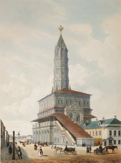 De Sukharev Toren in Moskou, 1846 door Philippe Benoist