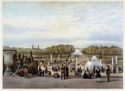Versailles: le Carpet Vert - in "Paris et ses environs" door Jacottet & Benoist door Philippe Benoist