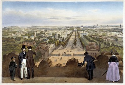Uitzicht op Parijs vanaf de Arc de l
