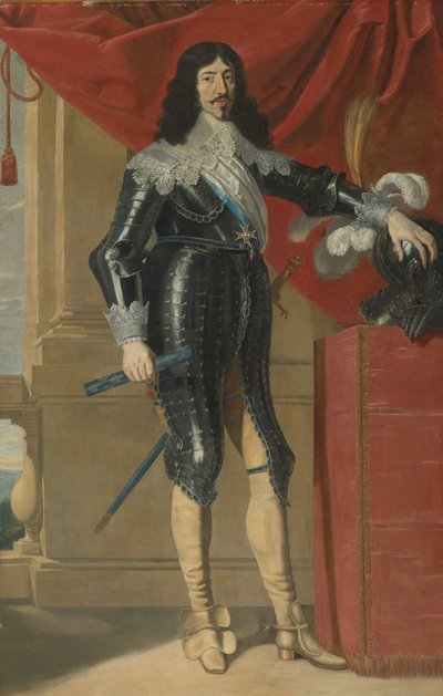 Portret van Lodewijk XIII van Frankrijk 1601-1643, eerste helft van de 17e eeuw door Philippe de Champaigne