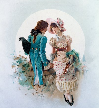 Maanlicht Galante Scène door Philippe Jacques Linder