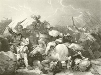 Slag bij Bosworth Field door Philippe Jacques de Loutherbourg