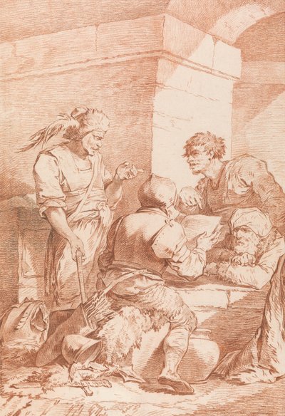 Corps de Garde (Barbaren Verslagen door een Boek) door Philippe Jacques de Loutherbourg