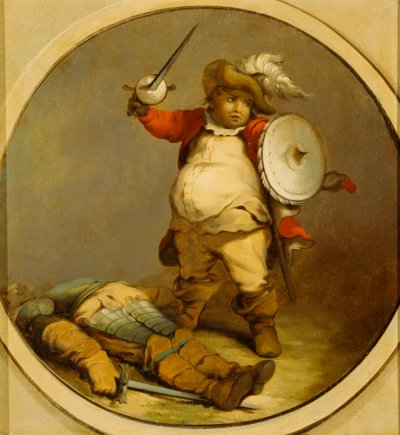 Falstaff met het lichaam van Hotspur door Philippe Jacques de Loutherbourg