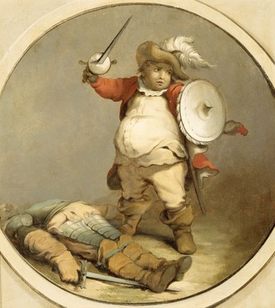 Falstaff met het Lichaam van Hotspur, ca.1786 door Philippe Jacques de Loutherbourg