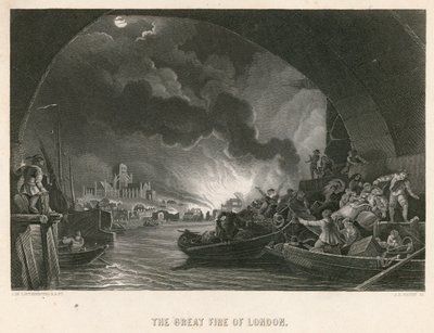 De Grote Brand van Londen door Philippe Jacques de Loutherbourg