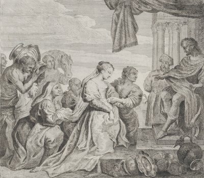 Salomo en de Koningin van Sheba, 1784 door Philippe Lambert Joseph Spruyt