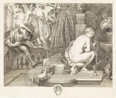 Susanna en de ouderlingen door Philippe Lambert Joseph Spruyt