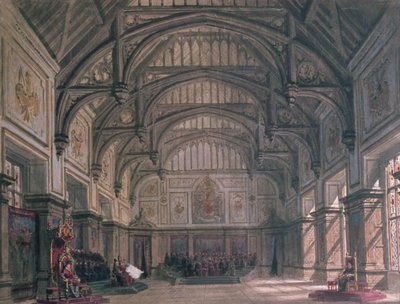 Toneelset voor Act III van het stuk 