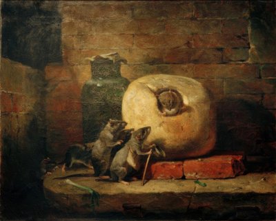De rat die zich terugtrok uit de wereld door Philippe Rousseau