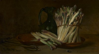 Stilleven met asperges, ca. 1880 door Philippe Rousseau