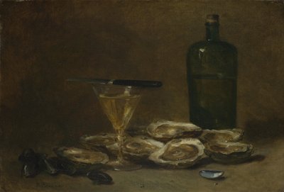 Stilleven met oesters door Philippe Rousseau