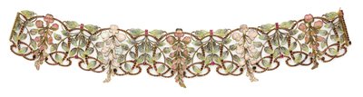 Art Nouveau multi-edelsteen en email 