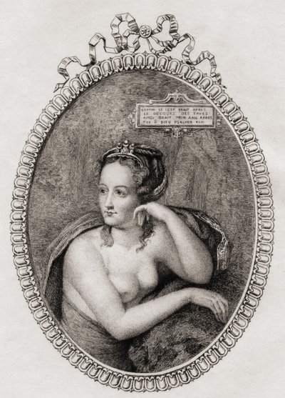 Franse minnares van koning Henri II van Frankrijk: Diane de Poitiers (1499-1566) door Philippe after Mercier