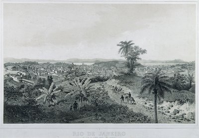 Negen Panoramische Uitzichten van Rio de Janeiro: De Lado da Terra Morro de Senado door Philippe and Ciceri Eugene Benoist