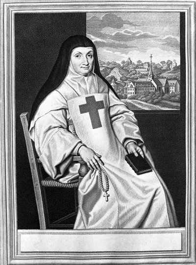 Jacqueline Marie Angélique Arnauld, moeder Angélique (1591-1661), Franse non, abdis van Port Royal des Champs (Port-Royal-des-Champs). door Philippe de (after) Champaigne