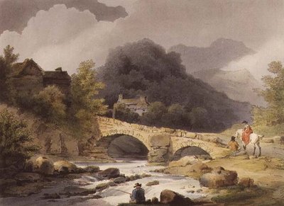 Brathay Bridge, uitgegeven door R. Bowyer in 