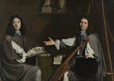 Dubbelportret van beide kunstenaars, 1654 door Philippe de Champaigne
