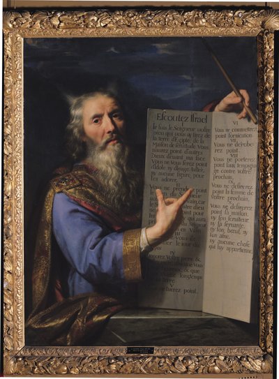 Mozes met de stenen tafelen, 1663 door Philippe de Champaigne