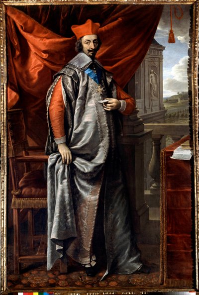 Portret van Armand Jean Du Plessis, kardinaal de Richelieu (1585-1642) schilderij door Philippe De Champaigne (1602-1674) Parijs. Ministerie van Buitenlandse Zaken door Philippe de Champaigne