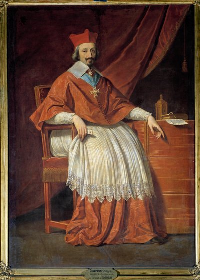 Portret van kardinaal Richelieu (1585-1642) Schilderij door Philippe de Champaigne (1602-1674) door Philippe de Champaigne