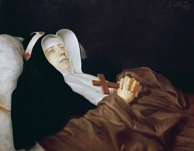 De Religieuze Orde van Sint Brigida op haar Sterfbed, 1634 door Philippe de Champaigne