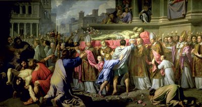 De vertaling van de lichamen van SS. Gervase en Protase naar de kathedraal van Milaan, 1661 door Philippe de Champaigne