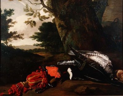 Stilleven van dode vogels door Philips Angel