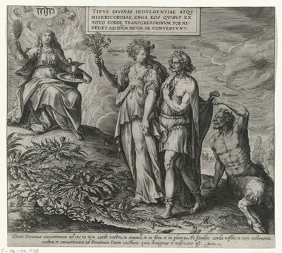 Allegorie over boetedoening en berouw door Philips Galle (attributed to workshop of)
