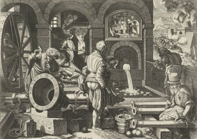 Artilleriewerkplaats door Philips Galle (attributed to workshop of)