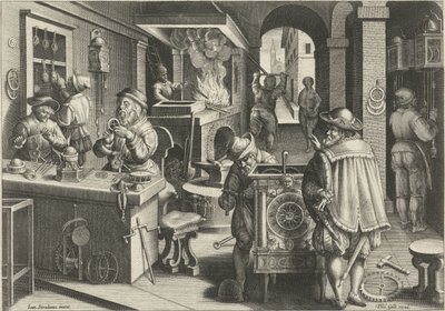 Klokkenmakers door Philips Galle (attributed to workshop of)