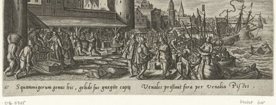 Vismarkt door Philips Galle (attributed to workshop of)
