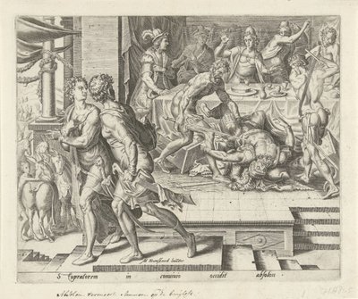 Absaloms wraak Geschiedenis van Tamar en Amnon (serie) door Philips Galle