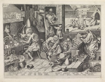 Alchemist door Philips Galle