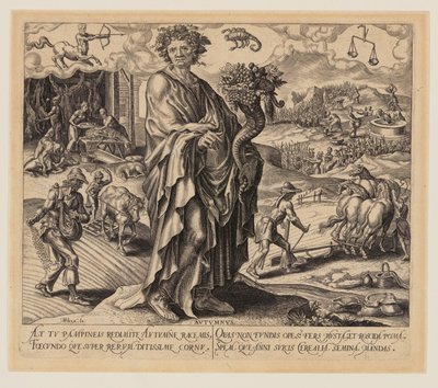 Herfst, uit De vier seizoenen door Philips Galle