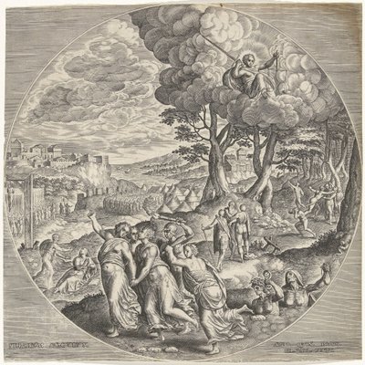 IJzeren eeuw (De vier tijdperken) door Philips Galle