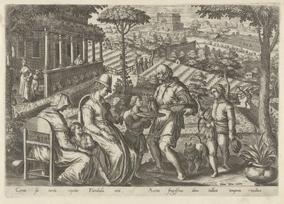 Jacht op de grasmus door Philips Galle