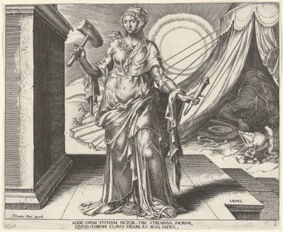 Jaël (Acht beroemde vrouwen uit het Oude en Nieuwe Testament) door Philips Galle