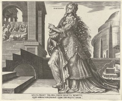 Maria Magdalena door Philips Galle