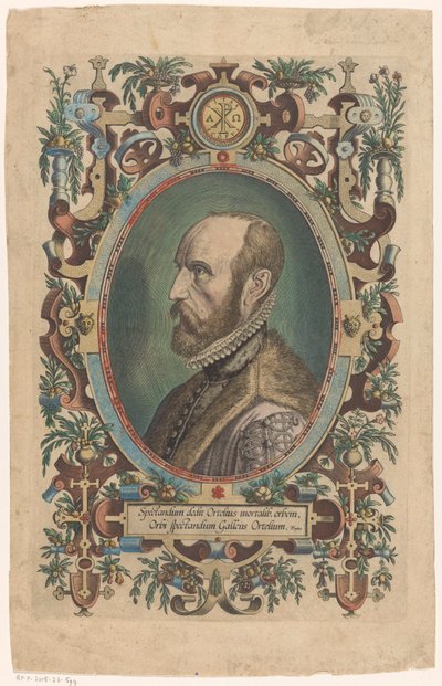 Portret van Abraham Ortelius door Philips Galle