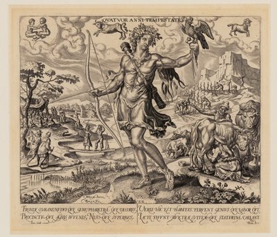 Lente, uit De vier seizoenen door Philips Galle