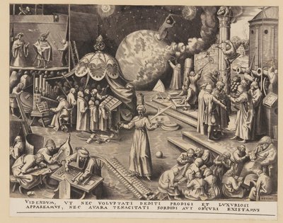 Matigheid, uit De zeven deugden door Philips Galle