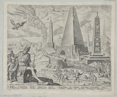 De piramides van Egypte door Philips Galle