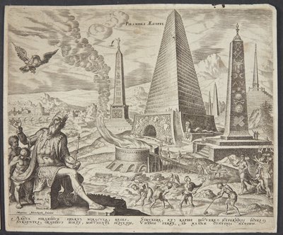 De piramides van Egypte door Philips Galle