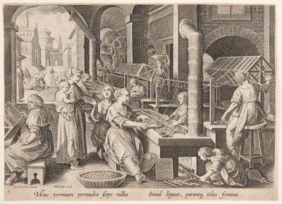 Het Afwikkelen van de Cocons door Philips Galle
