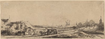 Landschap met een Koets door Philips Koninck