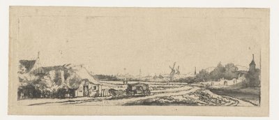 Landschap met een koets door Philips Koninck