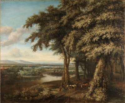 De ingang van het bos door Philips Koninck