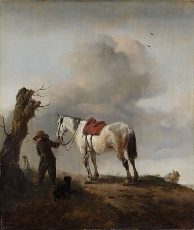 Het Grijze Paard, c.1646 door Philips Wouwerman